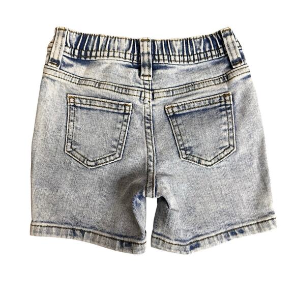 Wonder Nation 18 Months Denim Elastic Waist Jean Shorts Pockets Lot of 2 - Picture 3 of 5